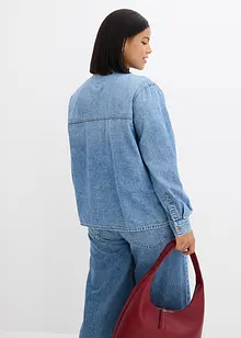 Spijkerblouse met strik, bonprix