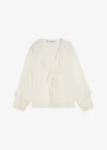 Chiffon blouse met volants, bonprix