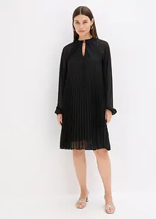 Mini jurk van fijn chiffon met plissé, bonprix