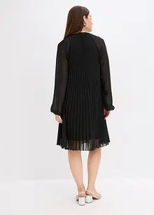 Mini jurk van fijn chiffon met plissé, bonprix