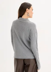 Fijngebreid vest in overhemd look, bonprix