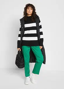 Lange bodywarmer met capuchon en zijsplitten, bonprix