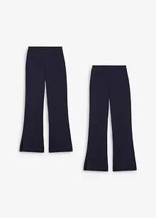 Meisjes broek met wijd uitlopende pijpen en splitten, bonprix