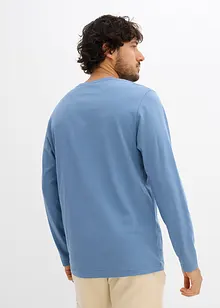 Henley shirt van biologisch katoen (set van 2), lange mouw, bonprix