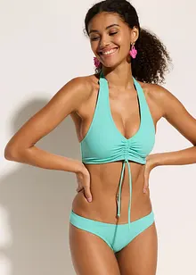 Bikini met halternek (2-dlg. set) met plooitjes, bonprix