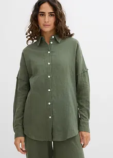 Oversized overhemd van luchtige mousseline, bonprix