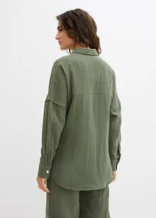 Oversized overhemd van luchtige mousseline, bonprix