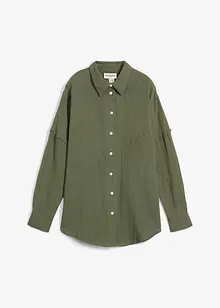 Oversized overhemd van luchtige mousseline, bonprix