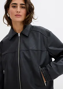Oversized imitatieleren jas, bonprix