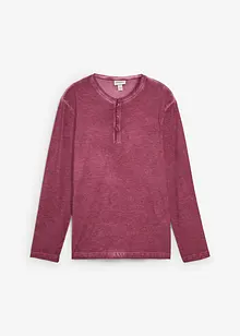Henley shirt met lange mouwen in washed out look, bonprix