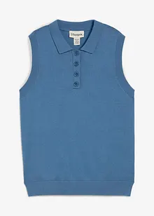 Fijn gebreide top met zijde en polokraag, bonprix