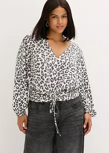Korte blouse met plooitjes, bonprix