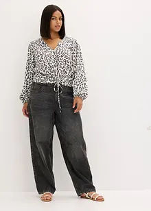 Korte blouse met plooitjes, bonprix