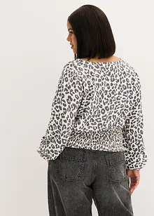 Korte blouse met plooitjes, bonprix