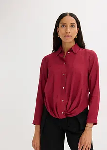 Blouse van gestructureerd materiaal met wikkeldetail, bonprix