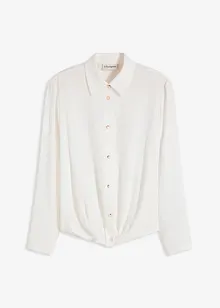 Blouse van gestructureerd materiaal met wikkeldetail, bonprix