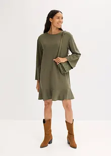 Korte jurk met volant van Punto di Roma, bonprix