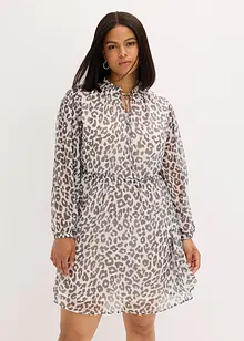 Gedessineerde jurk van chiffon, bonprix