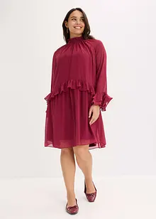 Chiffon jurk met volants, bonprix