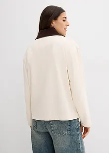 Twill jas met kraag van corduroy, bonprix