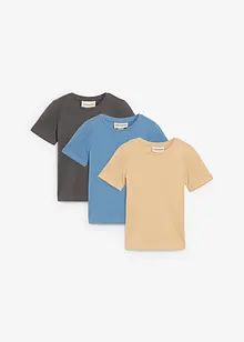 T-shirt van biologisch katoen (set van 3), bonprix