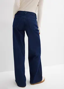 Wide leg jeans, mid waist, low stretch, full length, bonprix