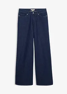 Wide leg jeans, mid waist, low stretch, full length, bonprix