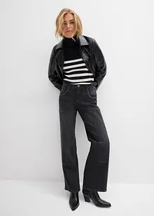 Wide leg jeans, mid waist, bonprix
