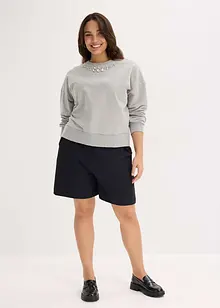 Oversized sweater met stras, bonprix