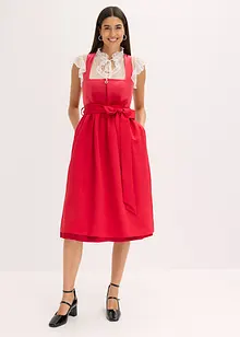 Midi dirndl met fluweel en schort (2-dlg. set), bonprix