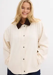 Twill jas met kraag van corduroy, bonprix