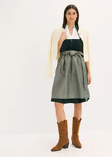 Dirndl met fluweel en schort van satijn (2-dlg. set), bonprix