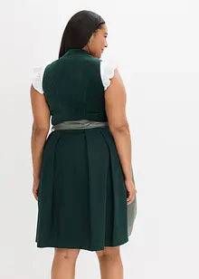 Dirndl met fluweel en schort van satijn (2-dlg. set), bonprix