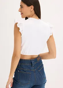 Dirndl blouse met opstaande kraag en ruches aan de mouwen, bonprix