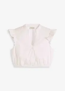 Dirndl blouse met opstaande kraag en ruches aan de mouwen, bonprix