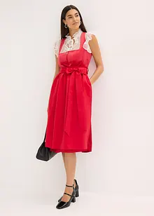 Midi dirndl met fluweel en schort (2-dlg. set), bonprix