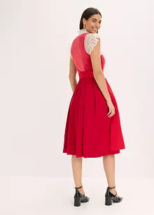 Midi dirndl met fluweel en schort (2-dlg. set), bonprix