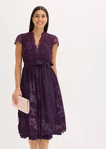 Dirndl met borduursel en fluwelen rok (2-dlg. set), bonprix