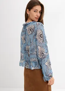 Chiffon blouse met ruches, bonprix