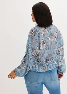 Chiffon blouse met ruches, bonprix