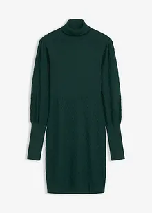 Gebreide jurk met col, bonprix