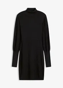 Gebreide jurk met col, bonprix