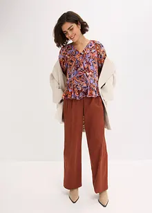 Chiffon blouse met volants, bonprix
