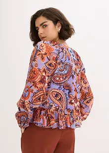 Chiffon blouse met volants, bonprix