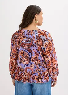 Chiffon blouse met volants, bonprix
