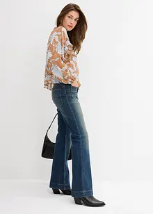 Chiffon blouse met ruches, bonprix