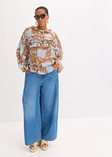 Chiffon blouse met ruches, bonprix