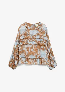 Chiffon blouse met ruches, bonprix