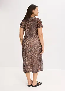 Midi jurk van zachte mesh, bonprix