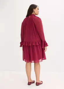 Chiffon jurk met volants, bonprix